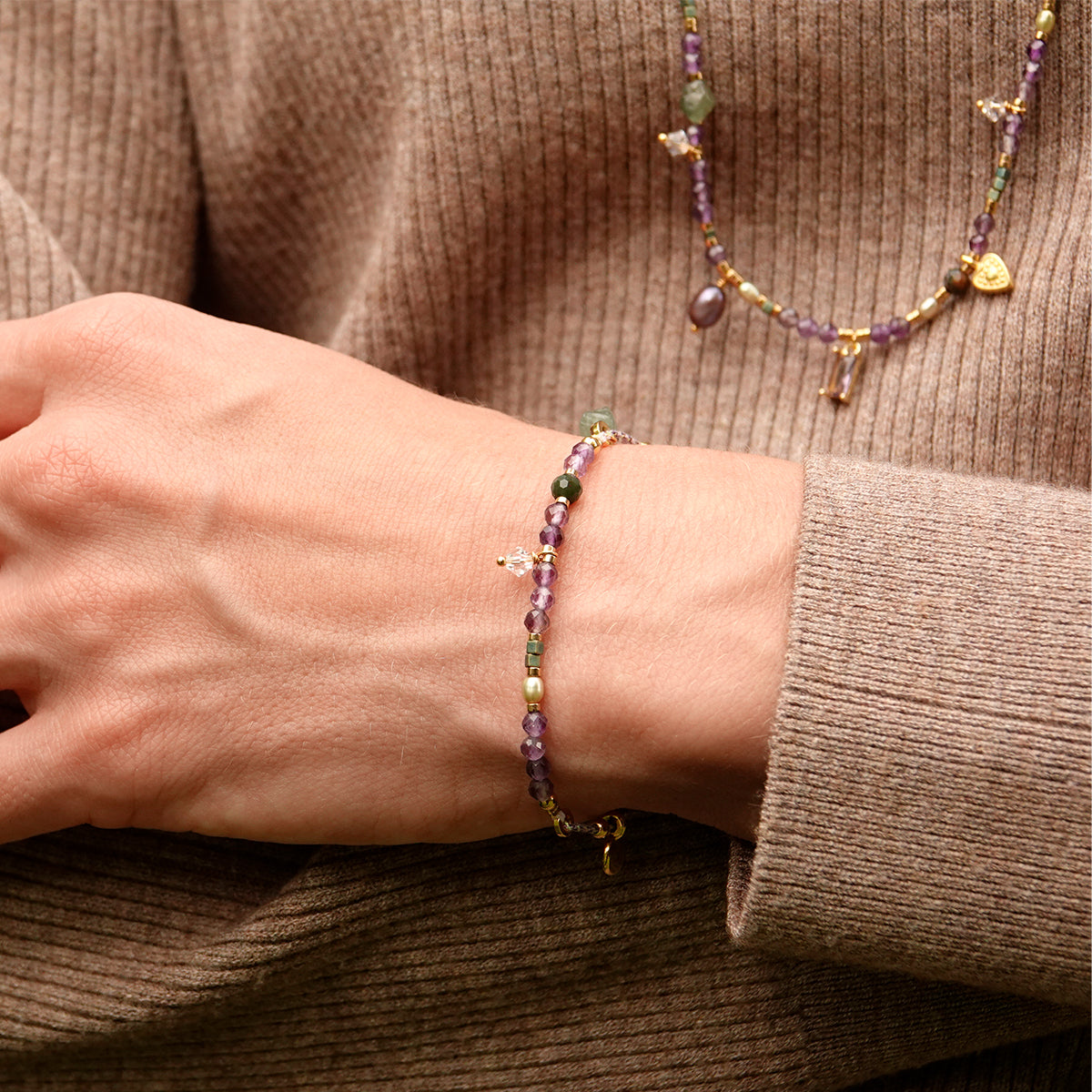 Nona, armbandje semi-precious stones