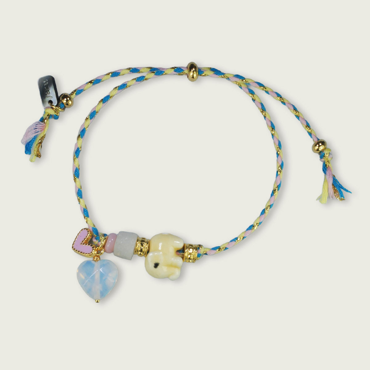 Unieke, handgemaakte armbandjes met keramieke olifant