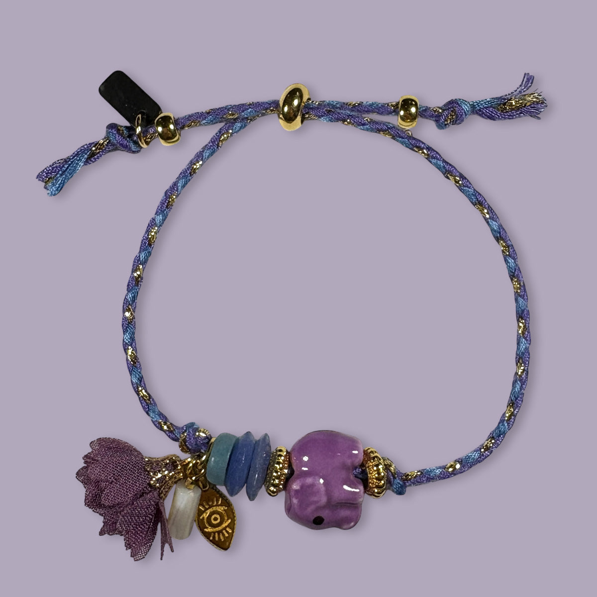 Unieke, handgemaakte armbandjes met keramieke olifant