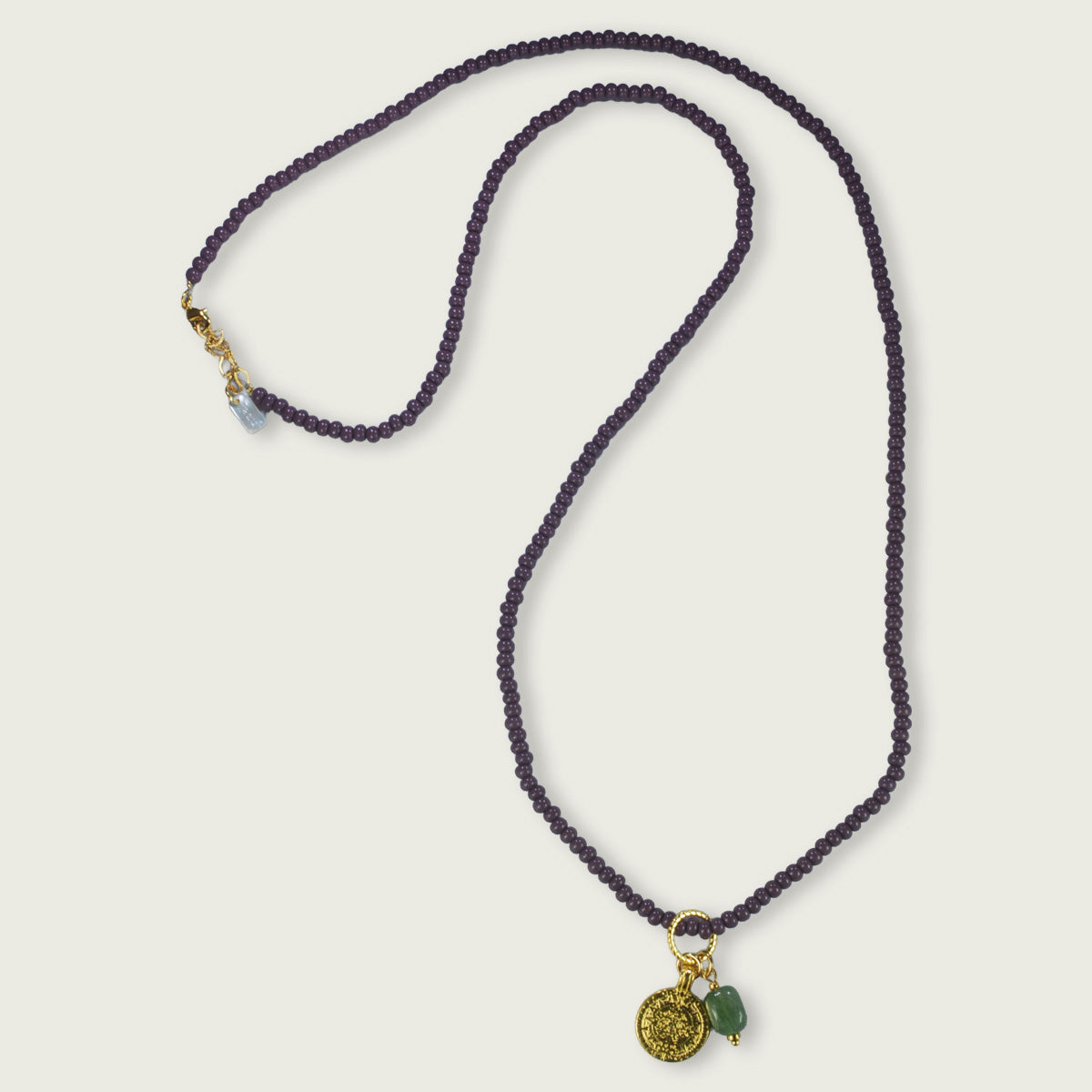 Lange ketting met 2 charms