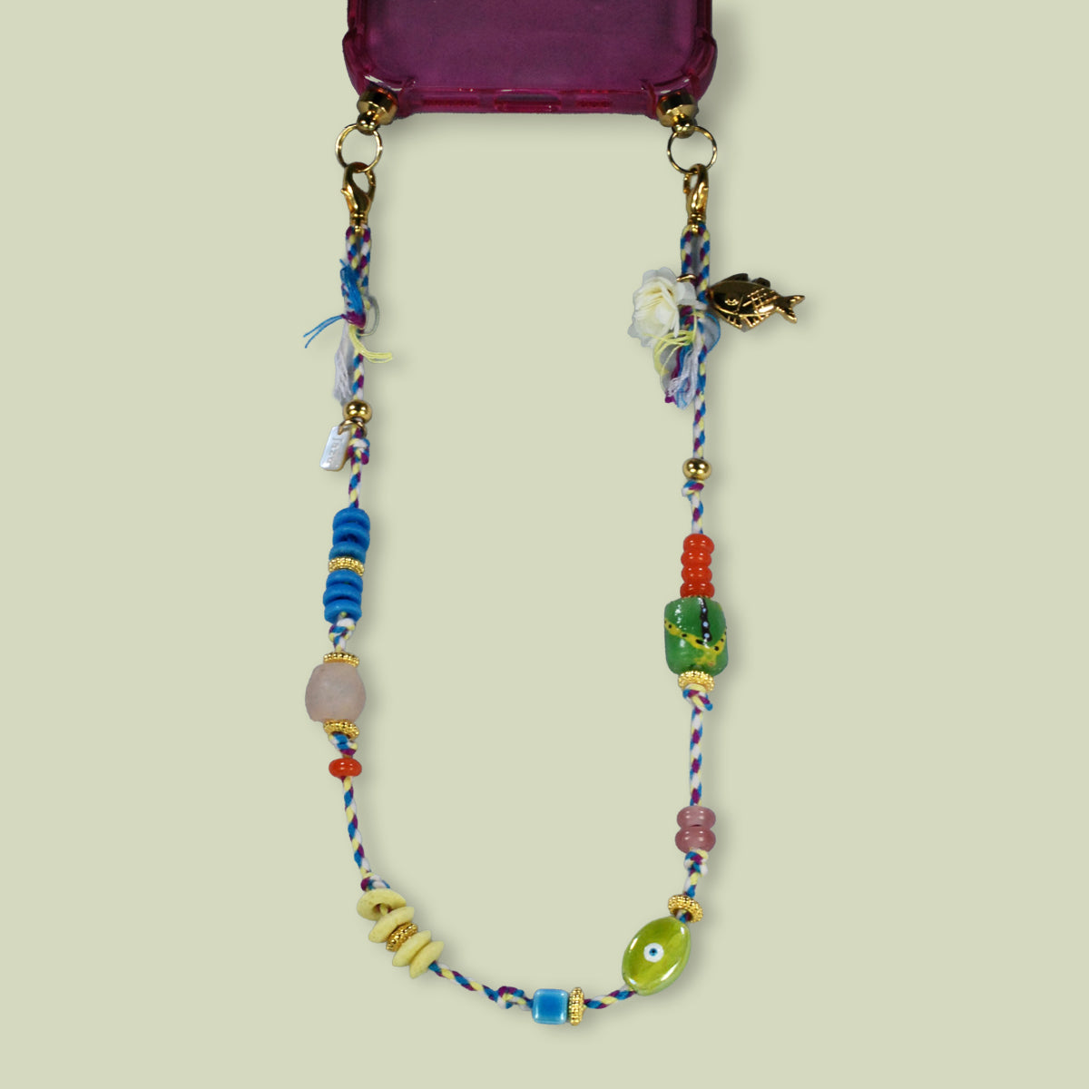 Phone cord, colorful and one of a kind