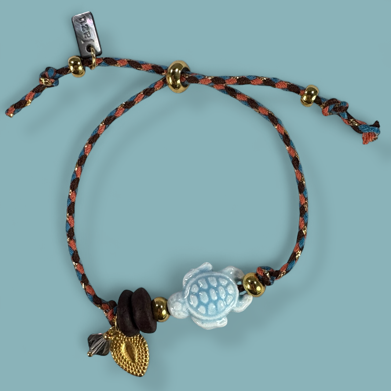 Unieke, handgemaakte armbandjes met keramieke schildpad