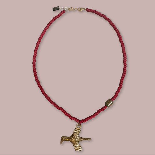 Ketting met bronze vogel