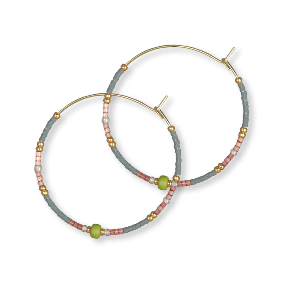 Subtle creoles in beautiful color combinations