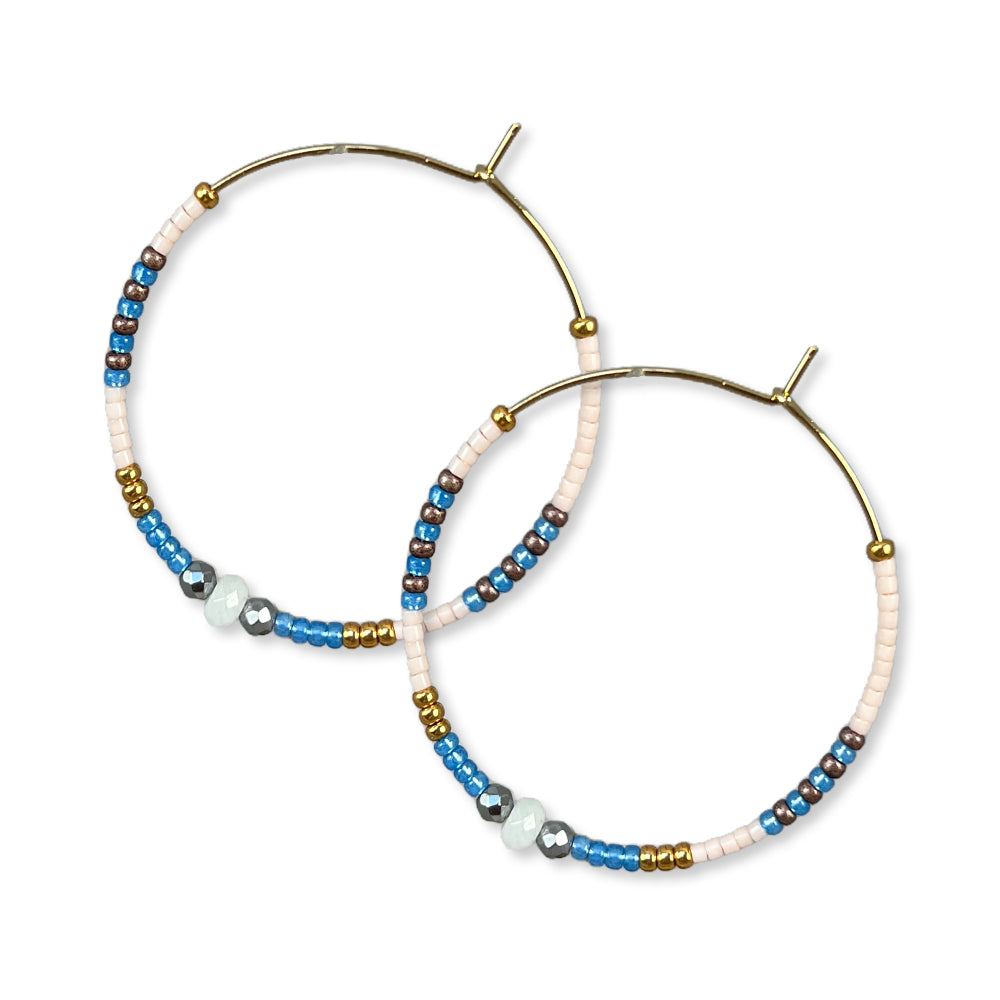 Subtle creoles in beautiful color combinations