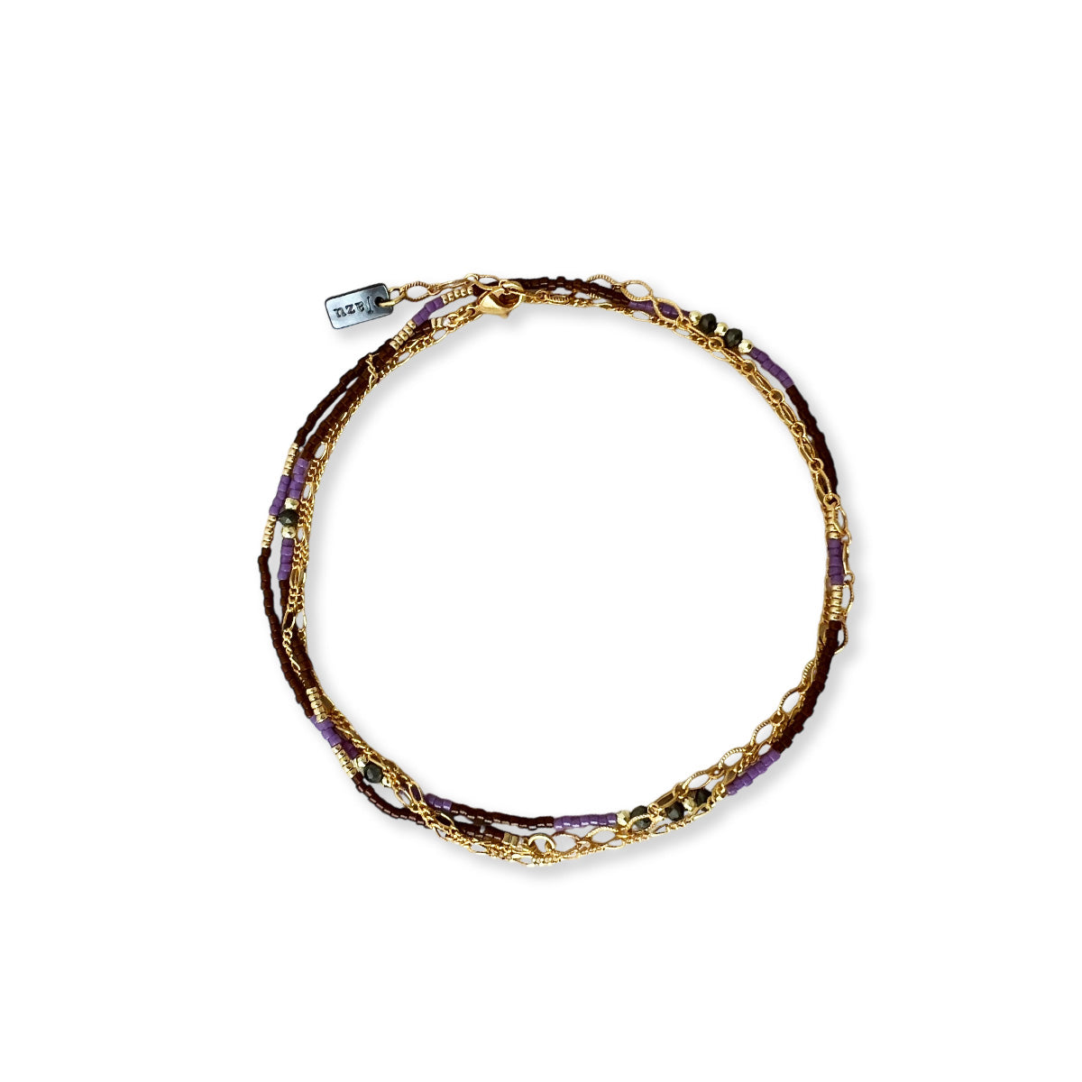 Armband oder Halskette mit kleiner Perle und Halbedelsteinen