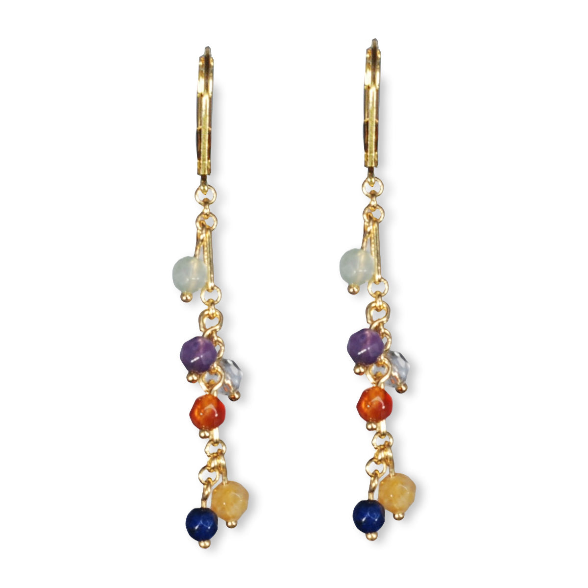 Vida oorbellen met semi-precious stones