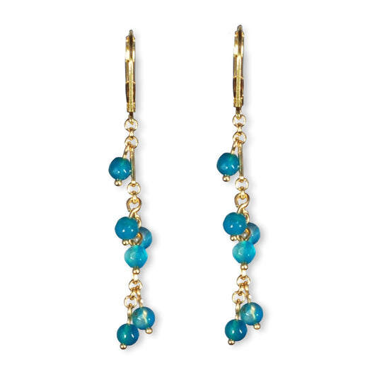Nona earrings with semi-precious stones