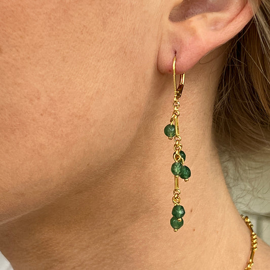 Vida oorbellen met semi-precious stones