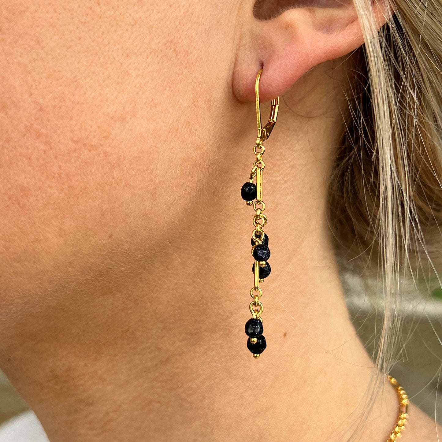 Vida oorbellen met semi-precious stones