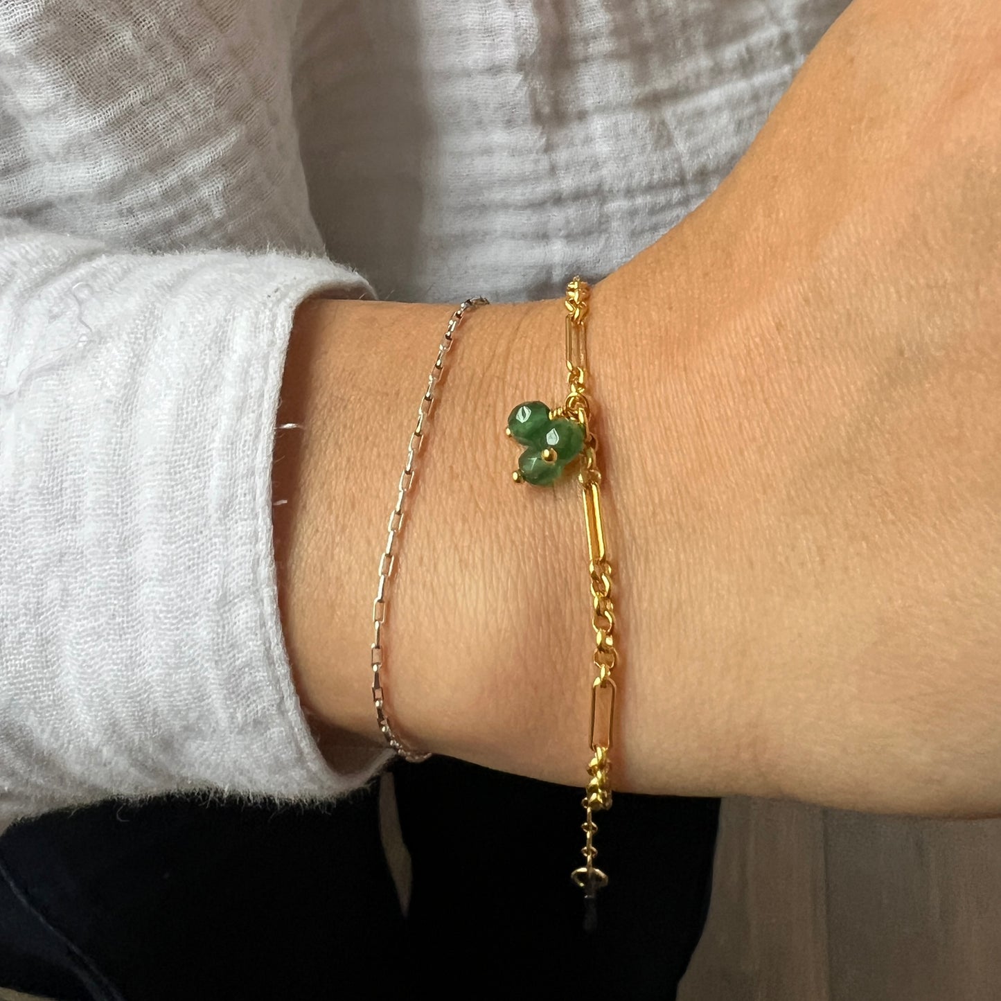 Nona earrings with semi-precious stones