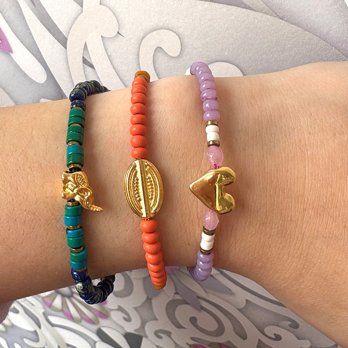 Handgemaakte armbanden met Afrikaanse kralen