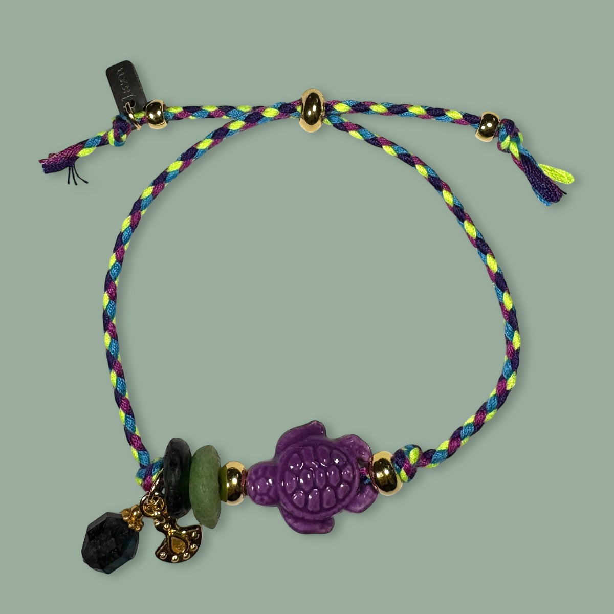 Unieke, handgemaakte armbandjes met keramieke schildpad